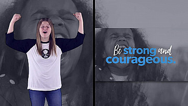 Be Strong & Courageous With Hand Motions (Joshua 1:9)